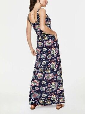 BODEN Diana Floral Pattern Maxi Jersey Dress Multicolor Sleeveless Size 14R NWOT